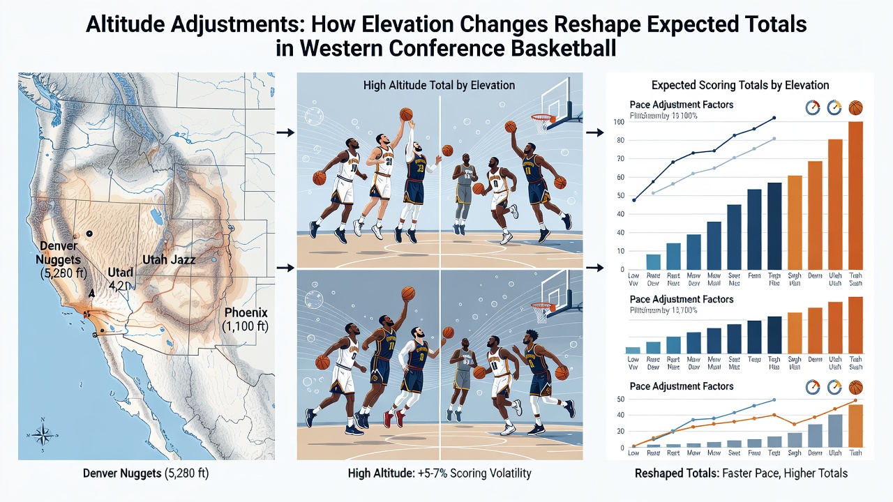 Western Conference basketball action at elevated venue illustrating fatigue and shooting adjustments in June 2026 season