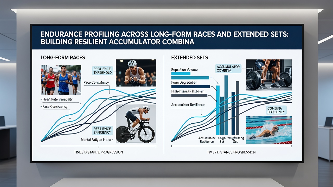 Detailed chart showing endurance metrics and accumulator combination strategies for extended sports events